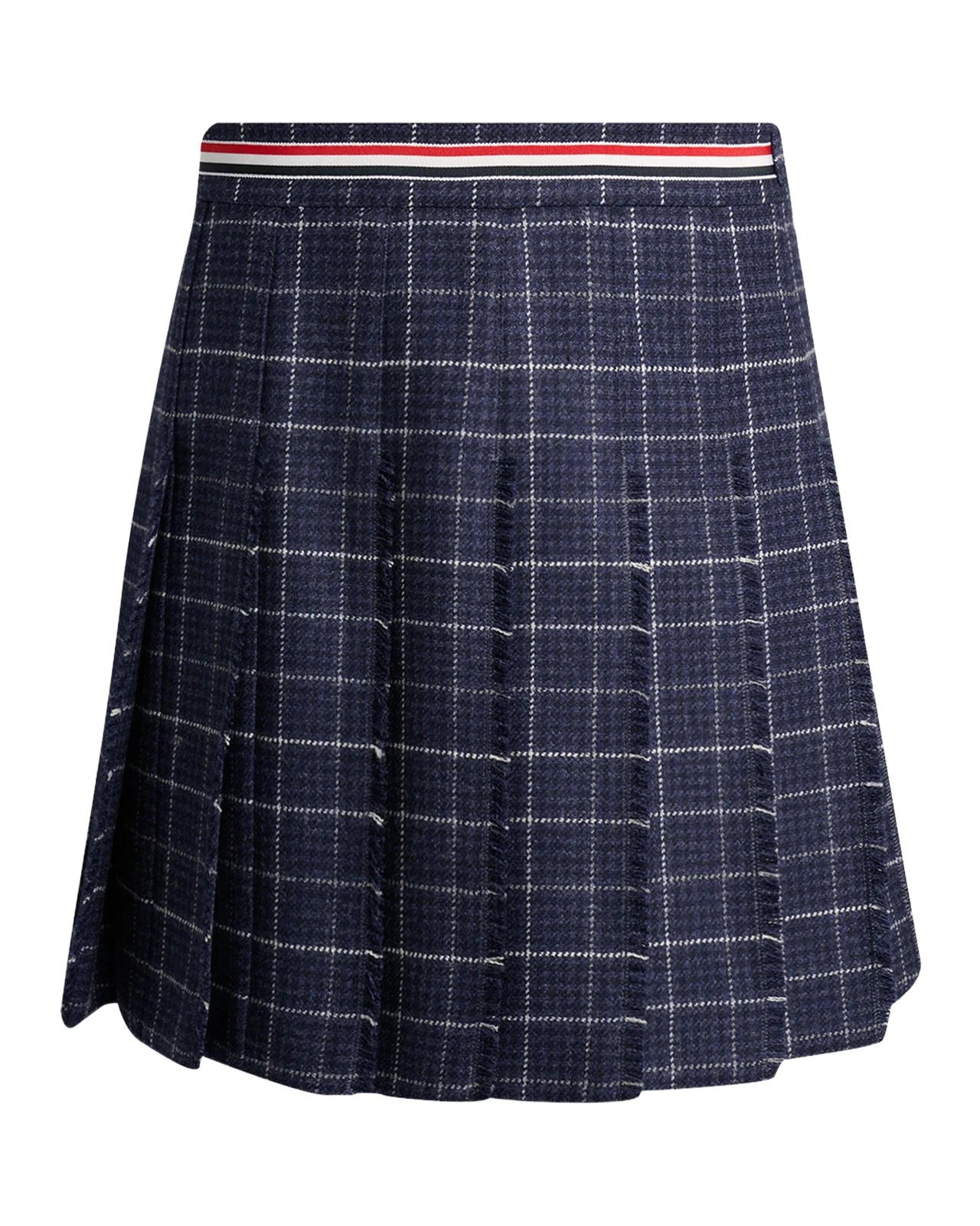 Windowpane Wool Mini Skirt