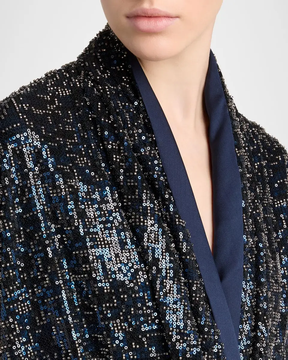 Giorgio Armani Sequined Cap-Sleeve Gathered Dress | Thumbnail 5 Giorgio Armani Sequined Cap-Sleeve Gathered Dress | Thumbnail 5
