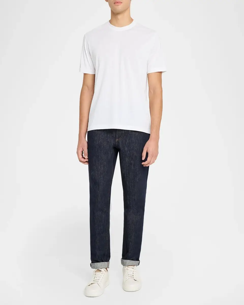 Eton Men's Silk and Cotton Crewneck T-Shirt | Thumbnail 2 Eton Men's Silk and Cotton Crewneck T-Shirt | Thumbnail 2