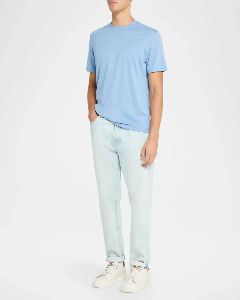 Eton Men's Cotton and Silk Crewneck T-Shirt | Thumbnail 2 Eton Men's Cotton and Silk Crewneck T-Shirt | Thumbnail 2