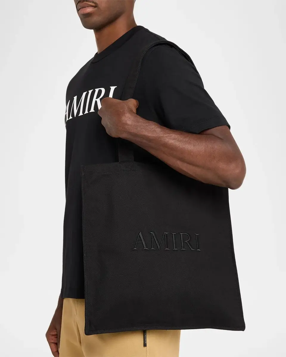 AMIRI Men's Canvas Embroidered-Logo Tote Bag | Thumbnail 2 AMIRI Men's Canvas Embroidered-Logo Tote Bag | Thumbnail 2