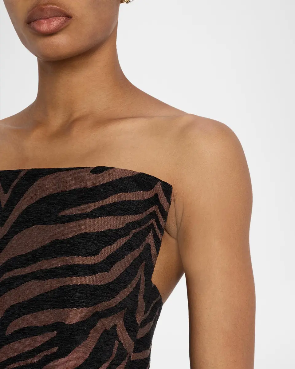 Et Ochs Odette Strapless Tiger Jacquard Mini Dress | Thumbnail 5 Et Ochs Odette Strapless Tiger Jacquard Mini Dress | Thumbnail 5