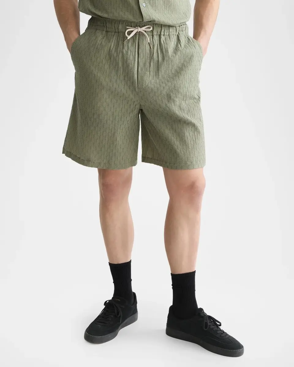Scotch & Soda Men's Jacquard Seersucker Drawstring Shorts | Thumbnail 4