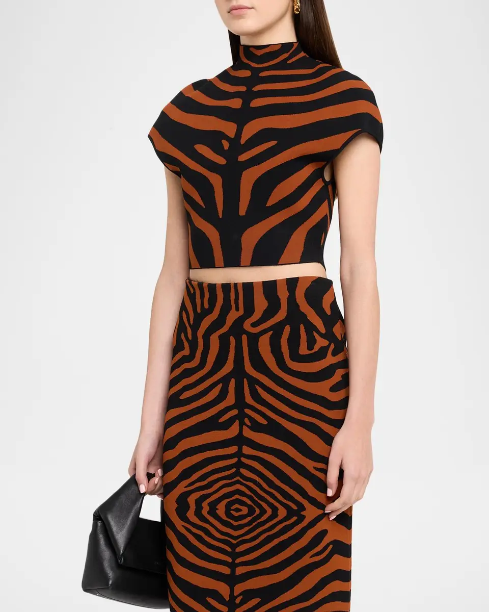 Et Ochs Rumi Cropped Tiger Striped Knit Top | Thumbnail 4 Et Ochs Rumi Cropped Tiger Striped Knit Top | Thumbnail 4