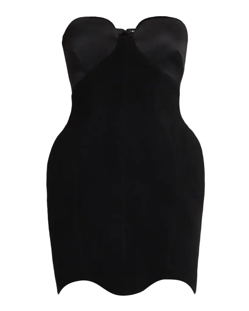 Et Ochs Calvin Strapless Sweetheart Combo Mini Dress