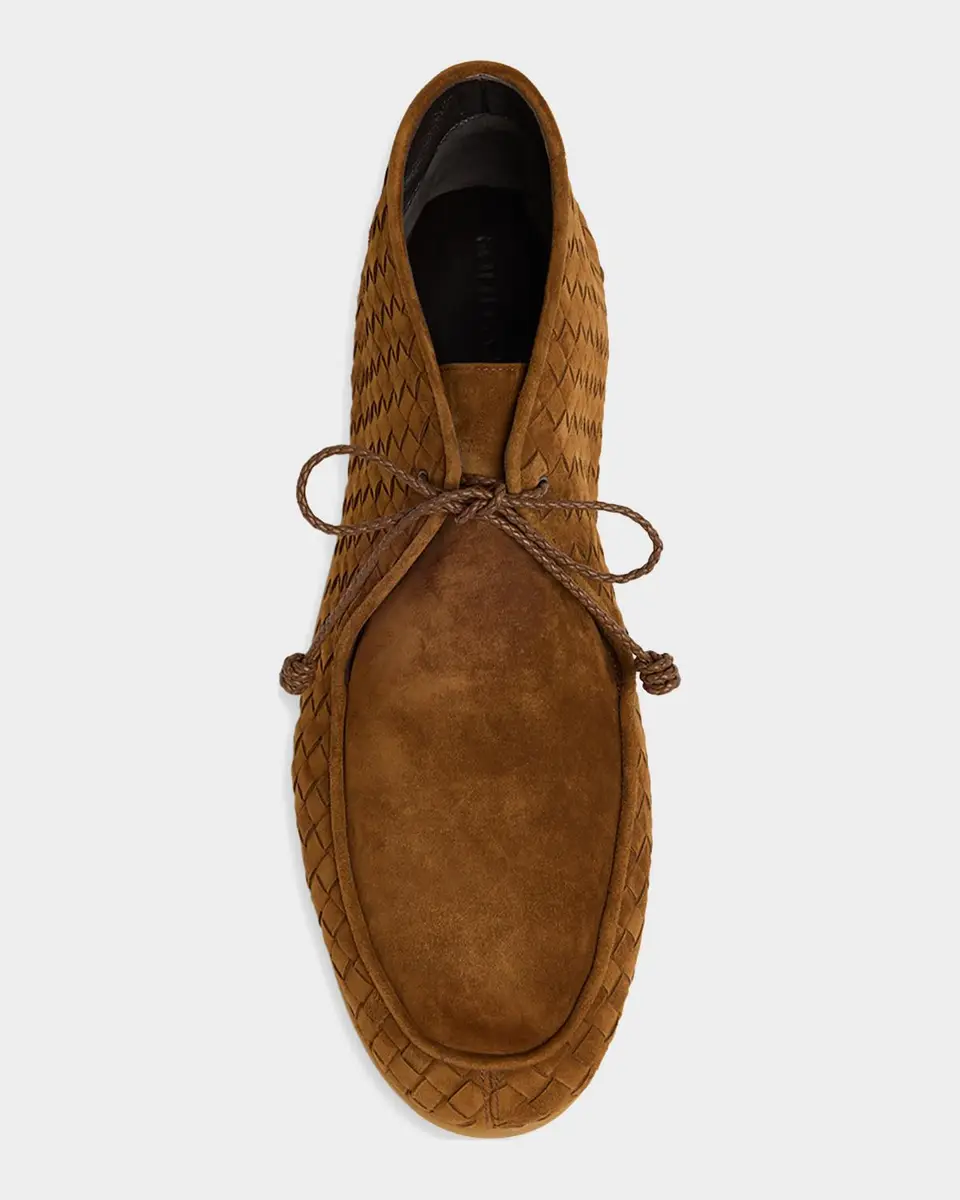 Bottega Veneta Men's Dawson Intrecciato Suede Ankle Boots | Thumbnail 6 Bottega Veneta Men's Dawson Intrecciato Suede Ankle Boots | Thumbnail 6