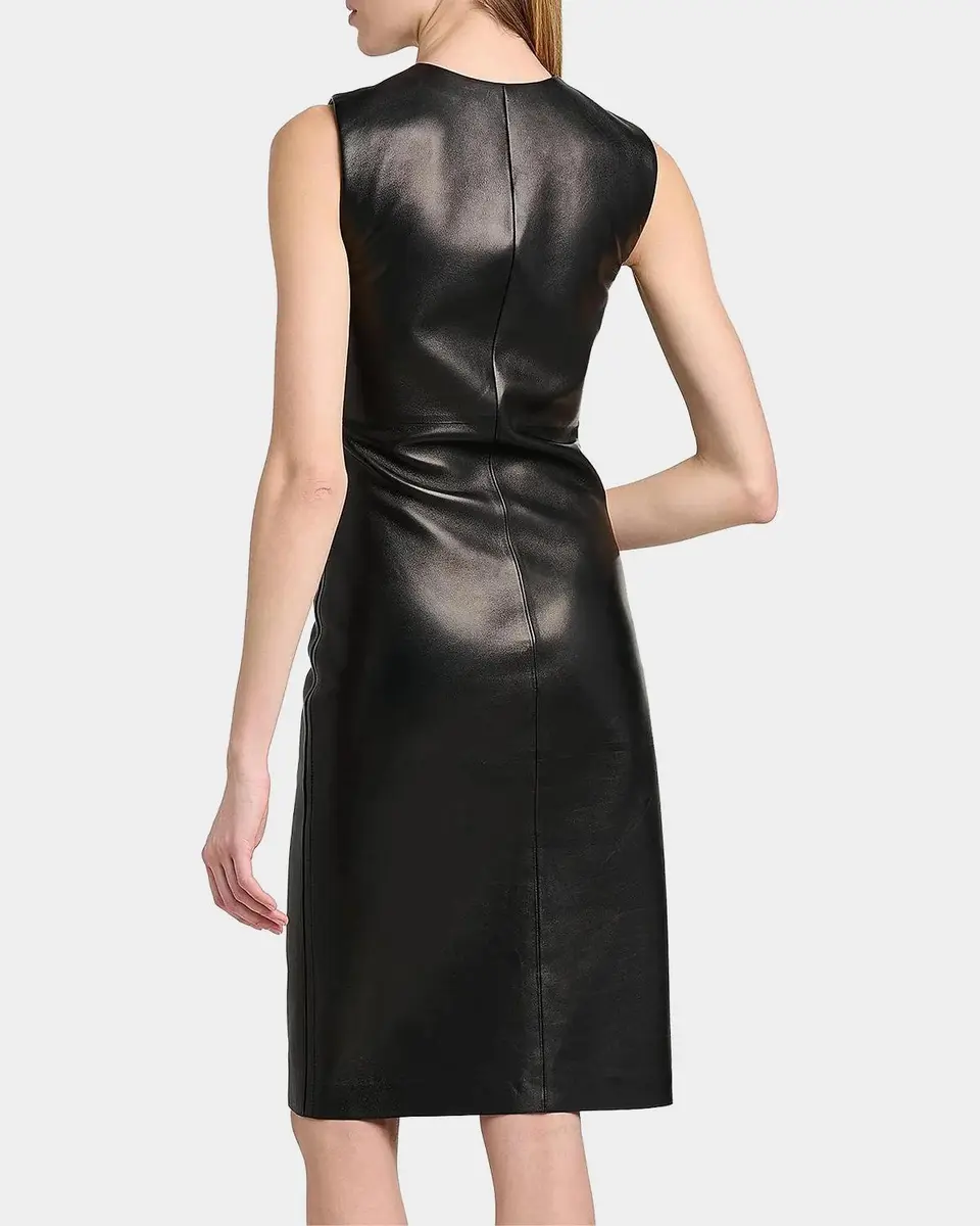 Tom Ford Lamb Leather Midi Dress | Thumbnail 3 Tom Ford Lamb Leather Midi Dress | Thumbnail 3