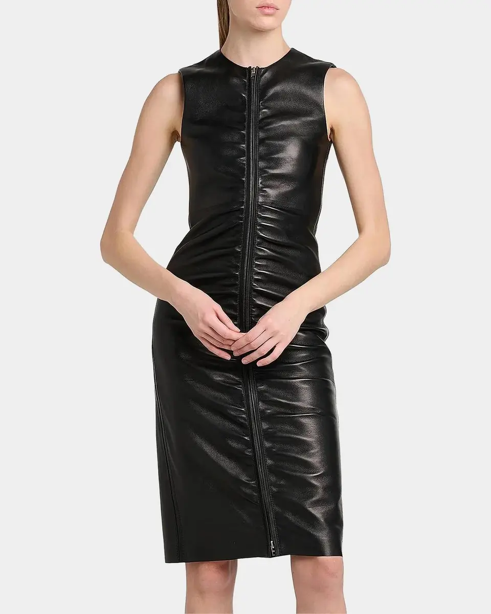 Tom Ford Lamb Leather Midi Dress | Thumbnail 4 Tom Ford Lamb Leather Midi Dress | Thumbnail 4