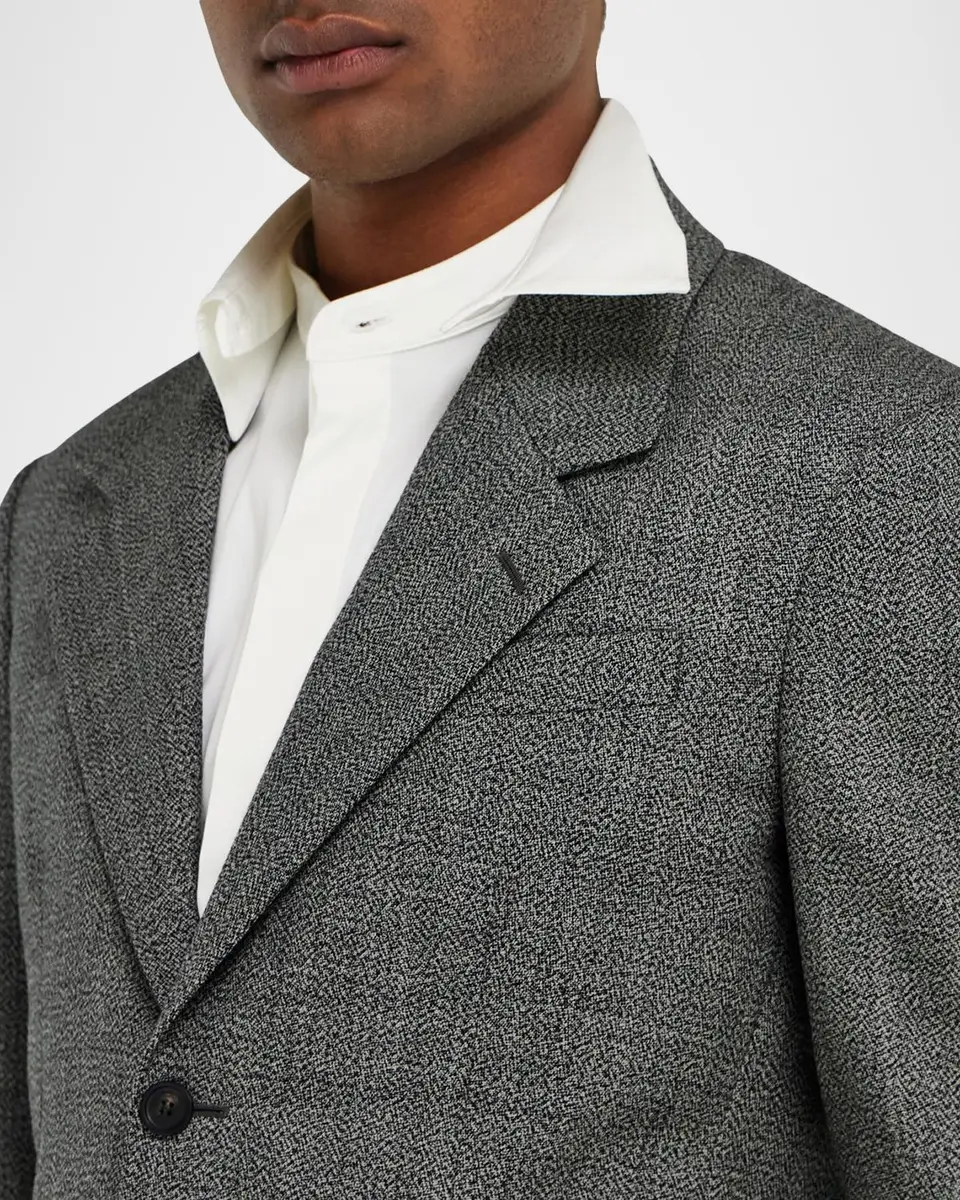 Ferragamo Men's Wool Mouline Single-Breasted Sport Coat | Thumbnail 2 Ferragamo Men's Wool Mouline Single-Breasted Sport Coat | Thumbnail 2
