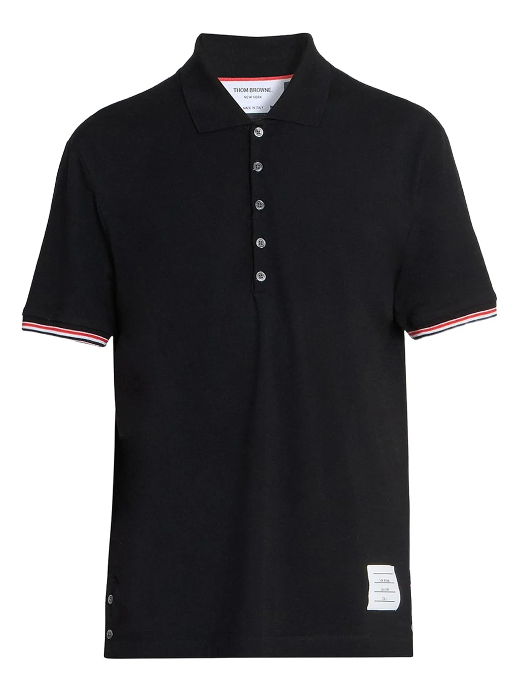 Thom Browne Men's RWB Tipping Wool Jersey Polo Shirt