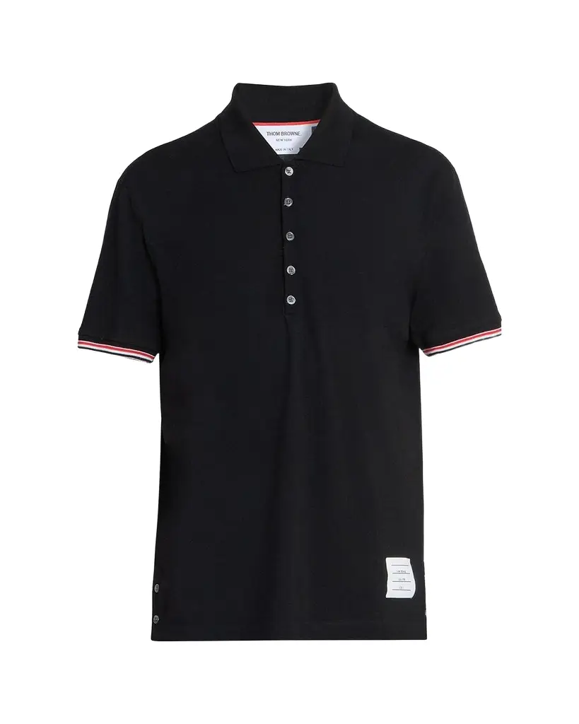 Thom Browne Men's RWB Tipping Wool Jersey Polo Shirt | Image 1 Thom Browne Men's RWB Tipping Wool Jersey Polo Shirt | Image 1
