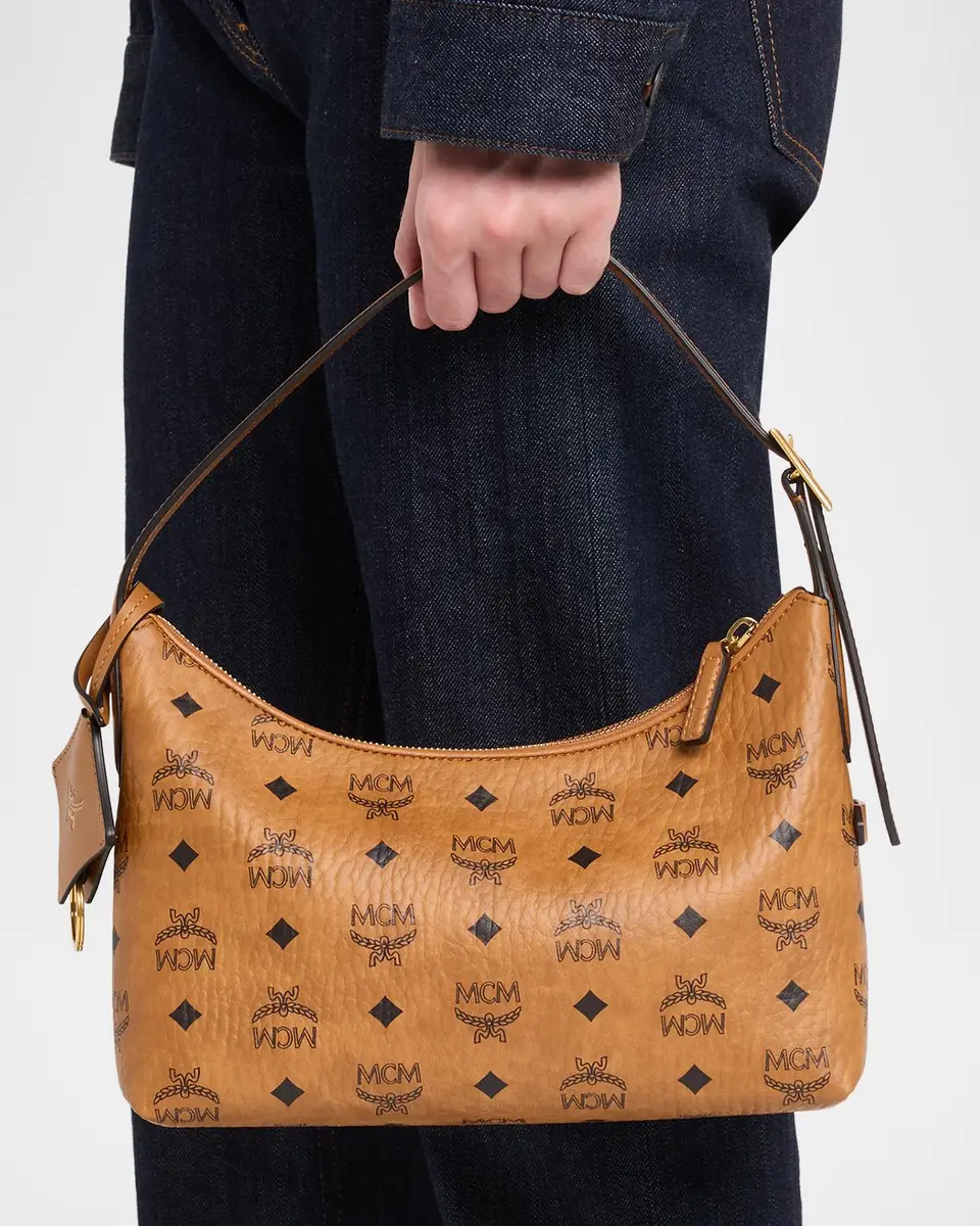 MCM Aren Small Leather Hobo Bag | Thumbnail 7 MCM Aren Small Leather Hobo Bag | Thumbnail 7