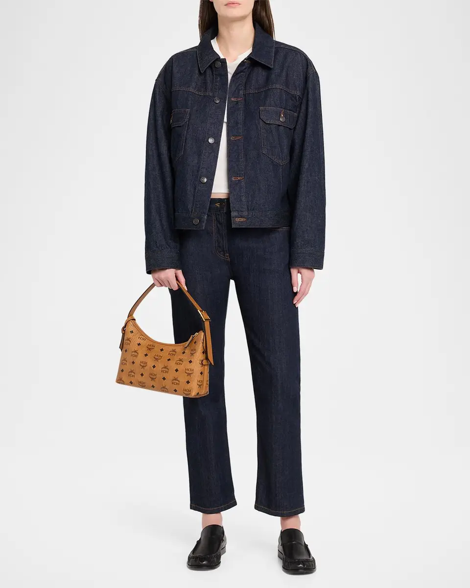 MCM Aren Small Leather Hobo Bag | Thumbnail 10 MCM Aren Small Leather Hobo Bag | Thumbnail 10