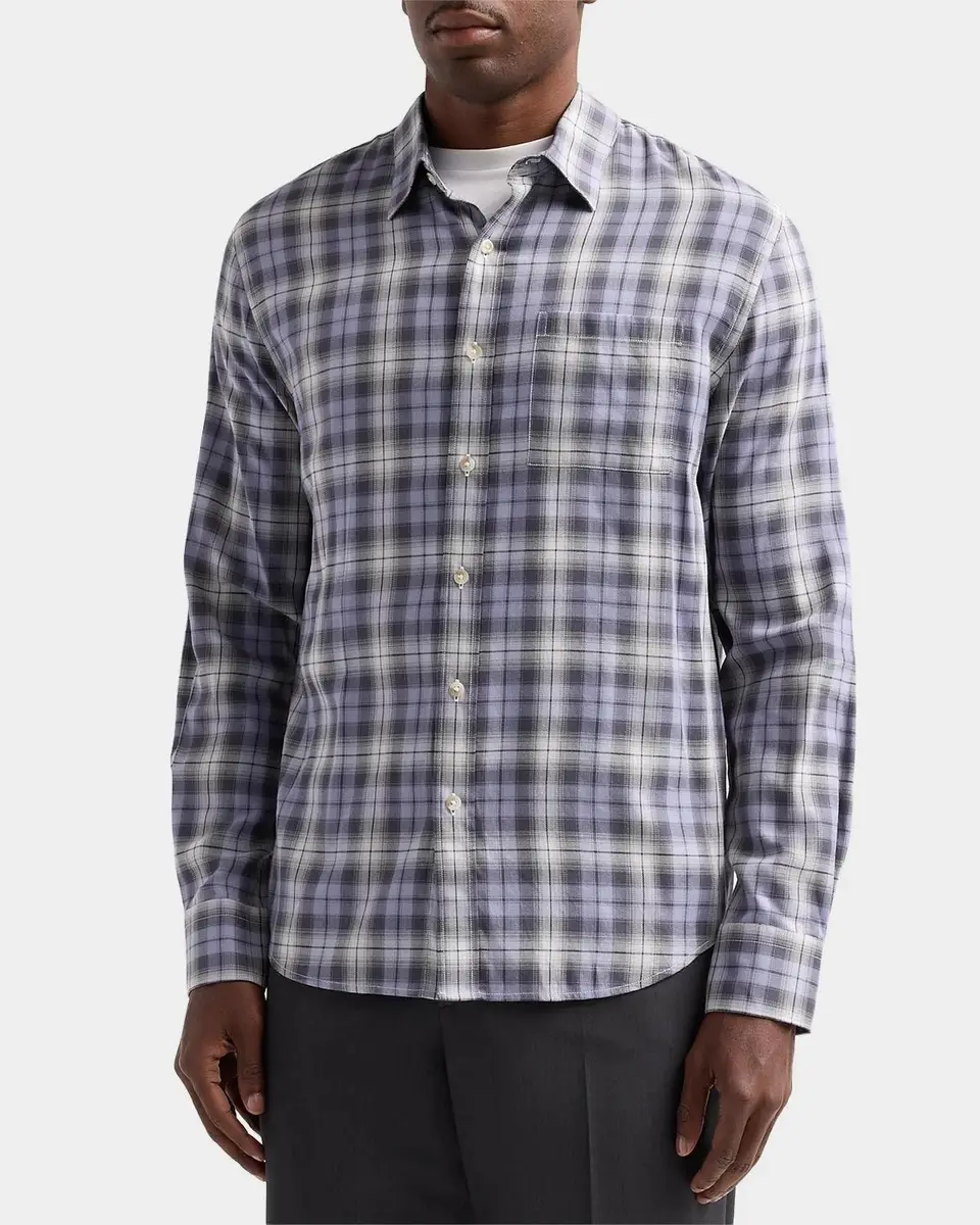 Vince Men's Exchange Plaid Button-Down Shirt | Thumbnail 5 Vince Men's Exchange Plaid Button-Down Shirt | Thumbnail 5