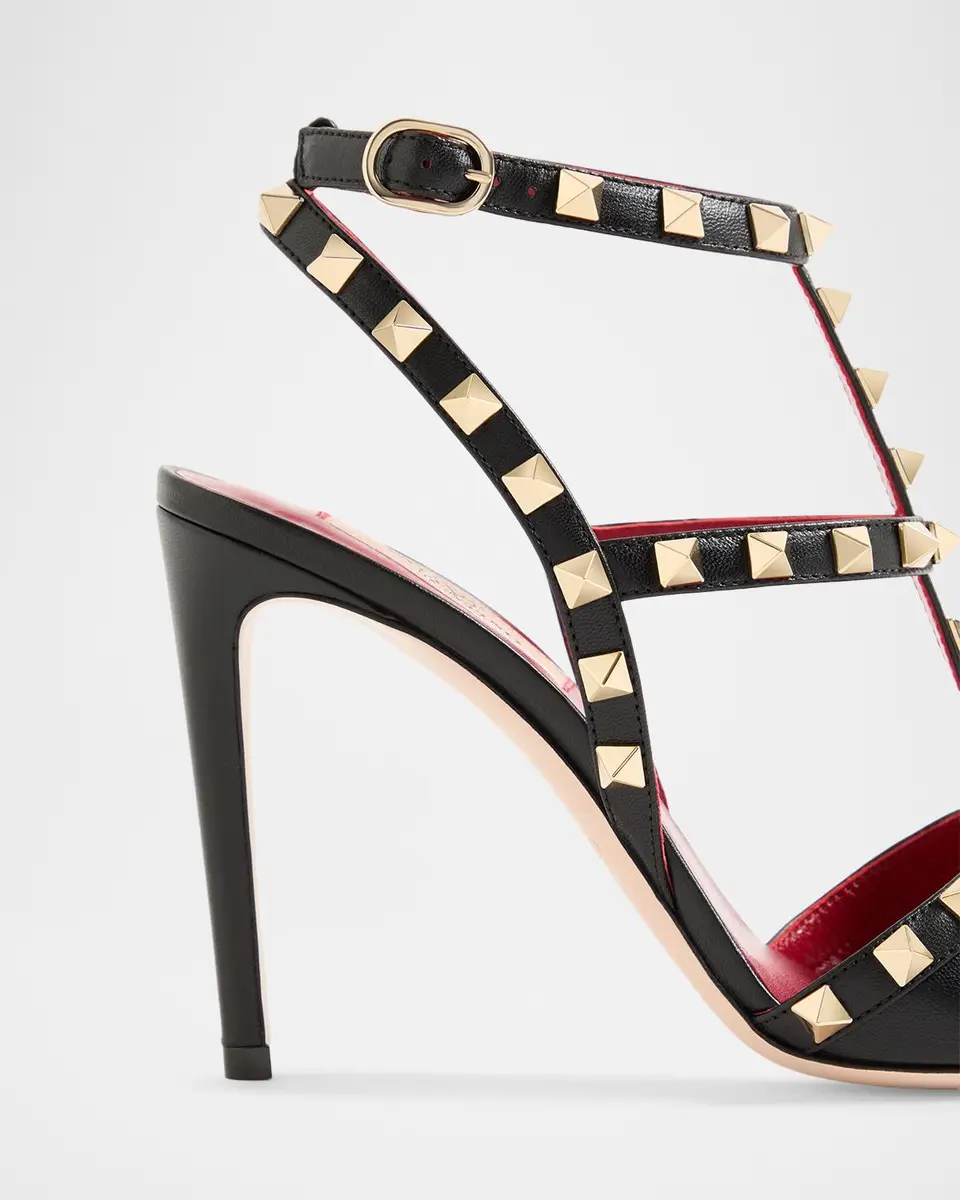 Valentino Garavani Rockstud 100mm Studded Leather Strappy Pumps | Thumbnail 3 Valentino Garavani Rockstud 100mm Studded Leather Strappy Pumps | Thumbnail 3