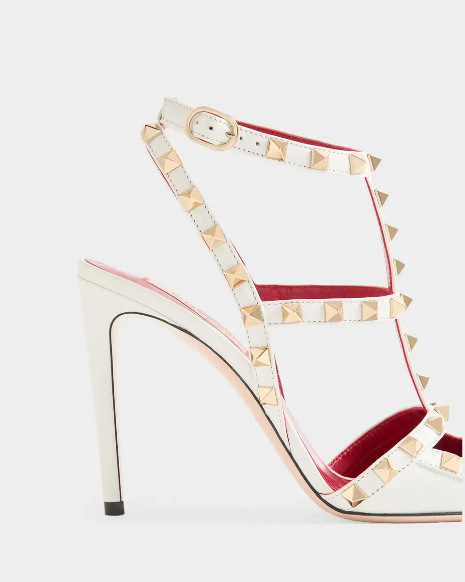Valentino Garavani Rockstud 100mm Studded Leather Strappy Pumps | Thumbnail 3 Valentino Garavani Rockstud 100mm Studded Leather Strappy Pumps | Thumbnail 3