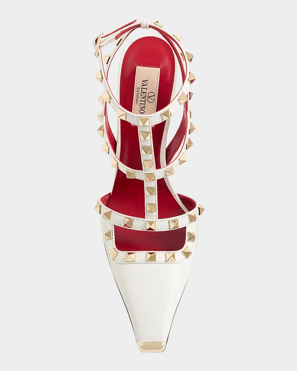 Valentino Garavani Rockstud 100mm Studded Leather Strappy Pumps | Thumbnail 4 Valentino Garavani Rockstud 100mm Studded Leather Strappy Pumps | Thumbnail 4