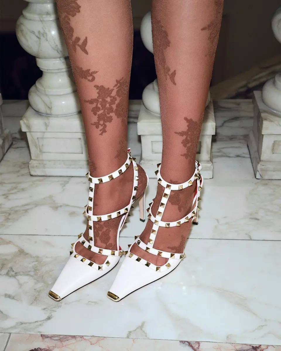 Valentino Garavani Rockstud 100mm Studded Leather Strappy Pumps | Thumbnail 5 Valentino Garavani Rockstud 100mm Studded Leather Strappy Pumps | Thumbnail 5