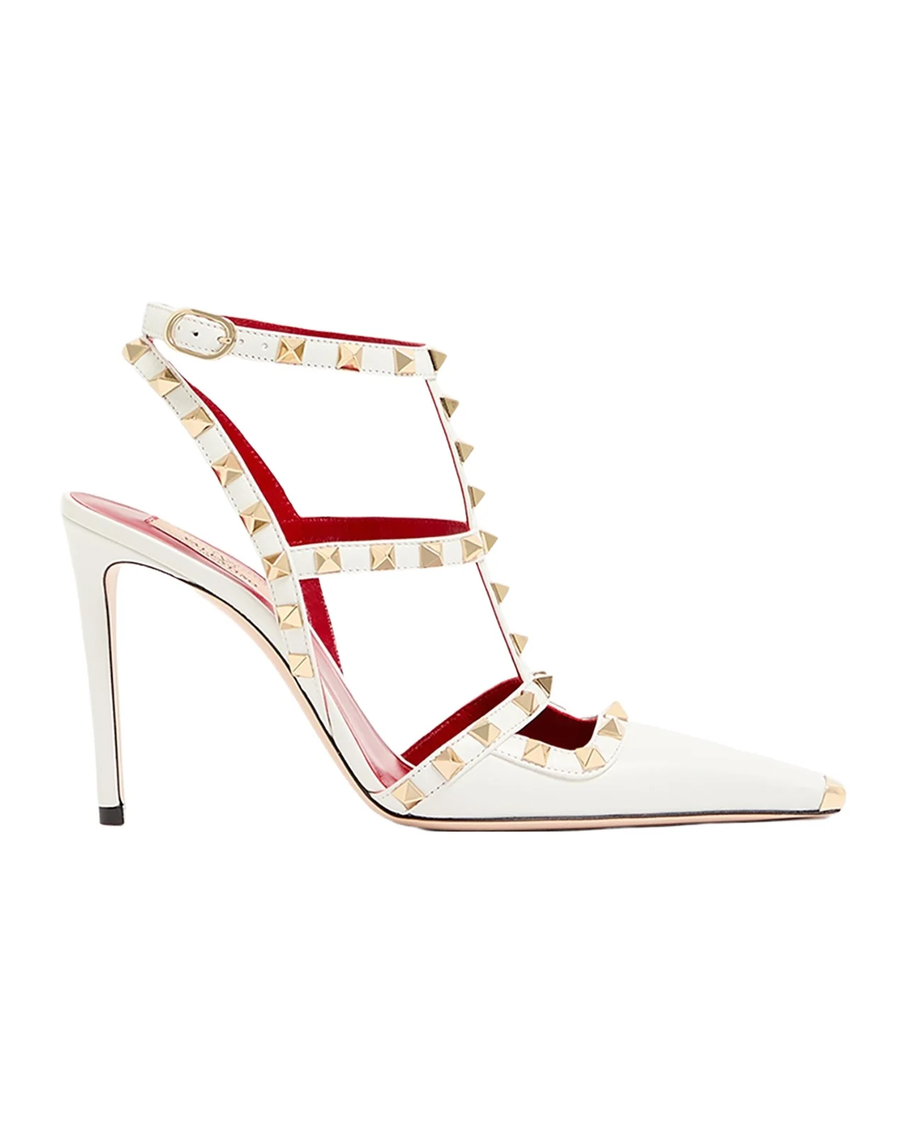 Rockstud 100mm Studded Leather Strappy Pumps Rockstud 100mm Studded Leather Strappy Pumps