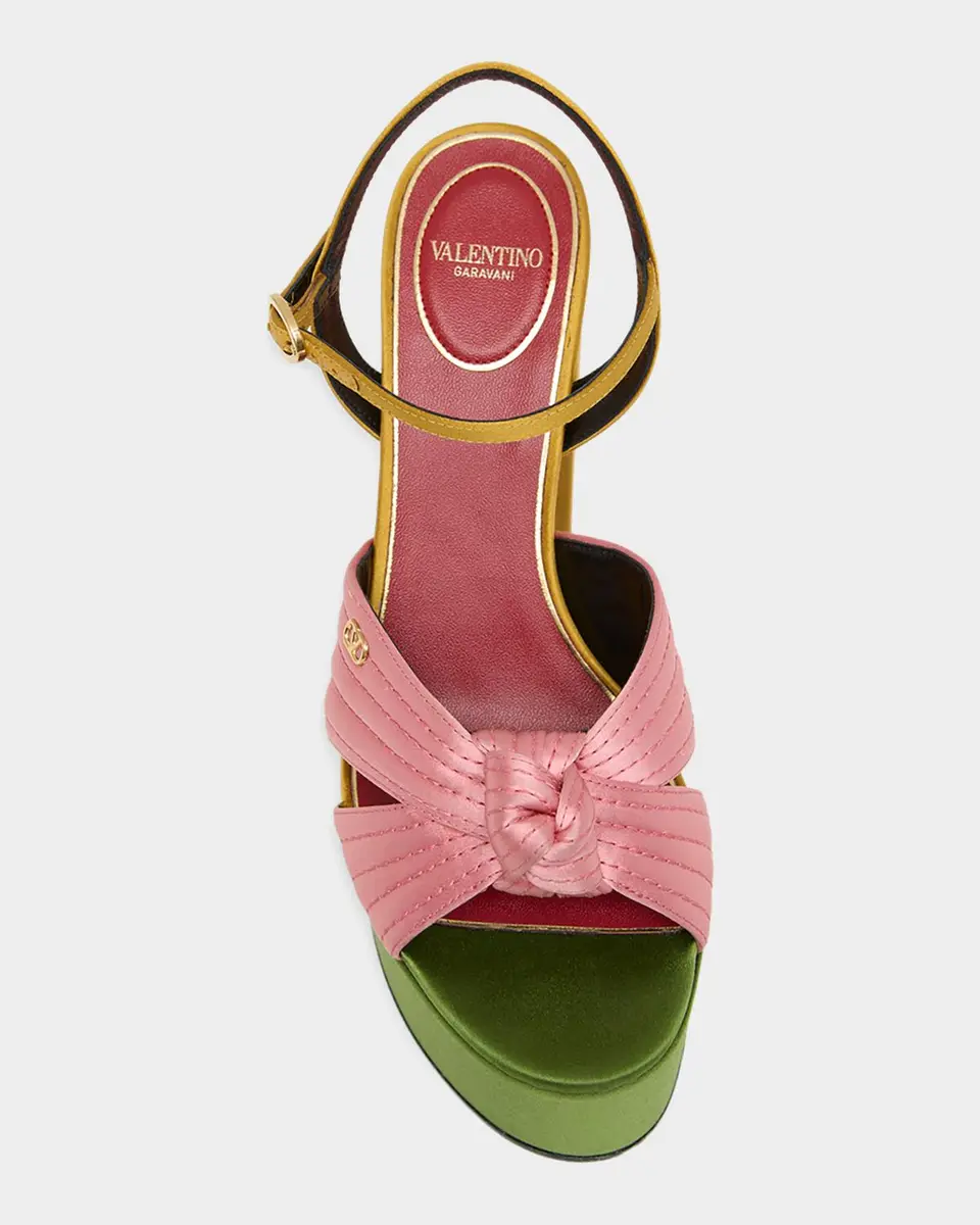 Valentino Garavani 125mm Crasher Platform Sandals in Satin | Thumbnail 6 Valentino Garavani 125mm Crasher Platform Sandals in Satin | Thumbnail 6