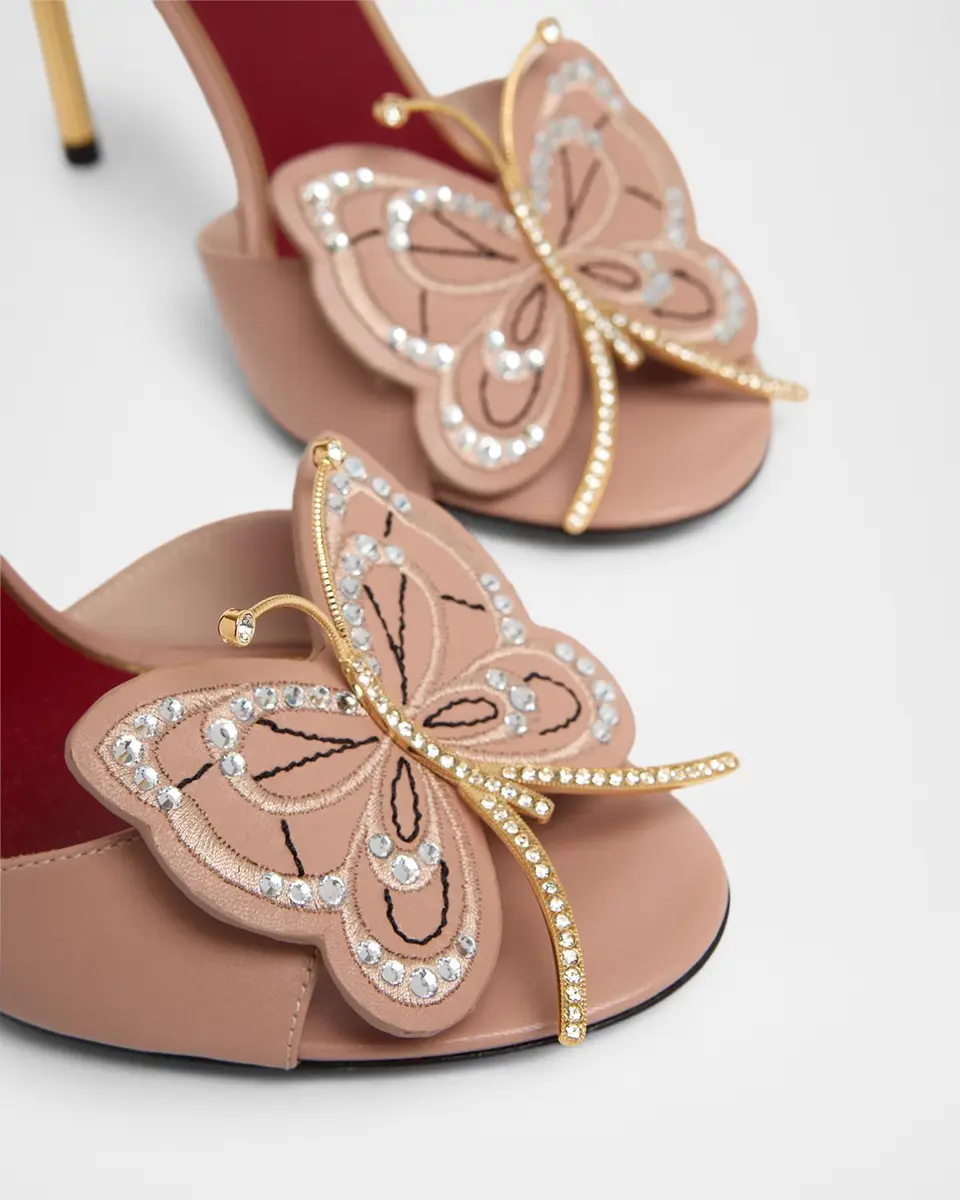 Valentino Garavani Flutterby 105mm Leather Sandals | Thumbnail 4 Valentino Garavani Flutterby 105mm Leather Sandals | Thumbnail 4