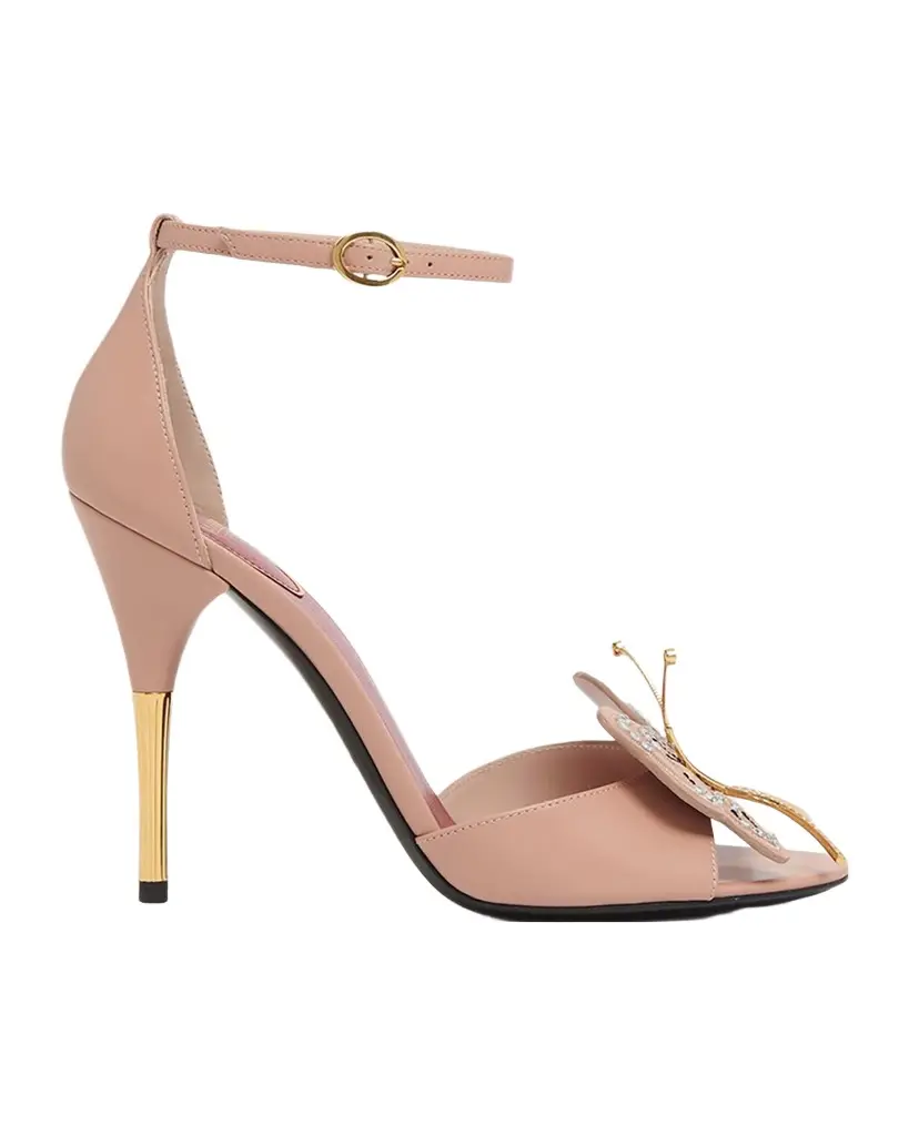 Valentino Garavani Flutterby 105mm Leather Sandals | Image 1 Valentino Garavani Flutterby 105mm Leather Sandals | Image 1