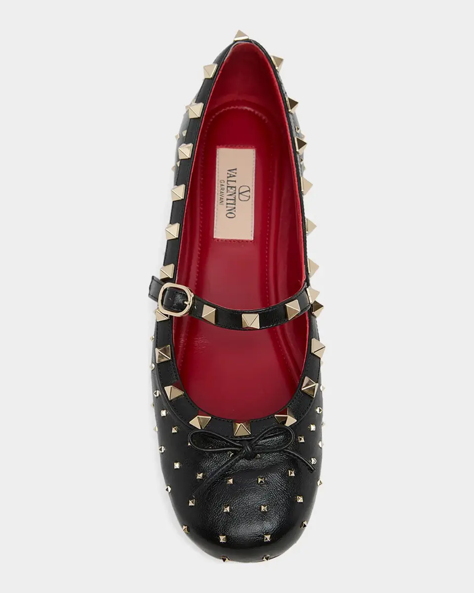 Valentino Garavani Rockstud Mary Jane Ballerina Flats | Thumbnail 6