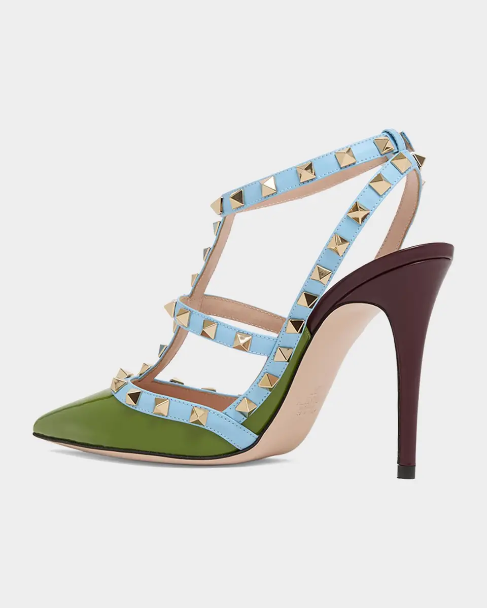 Valentino Garavani Rockstud 100mm Studded Leather Strappy Pumps | Thumbnail 4 Valentino Garavani Rockstud 100mm Studded Leather Strappy Pumps | Thumbnail 4