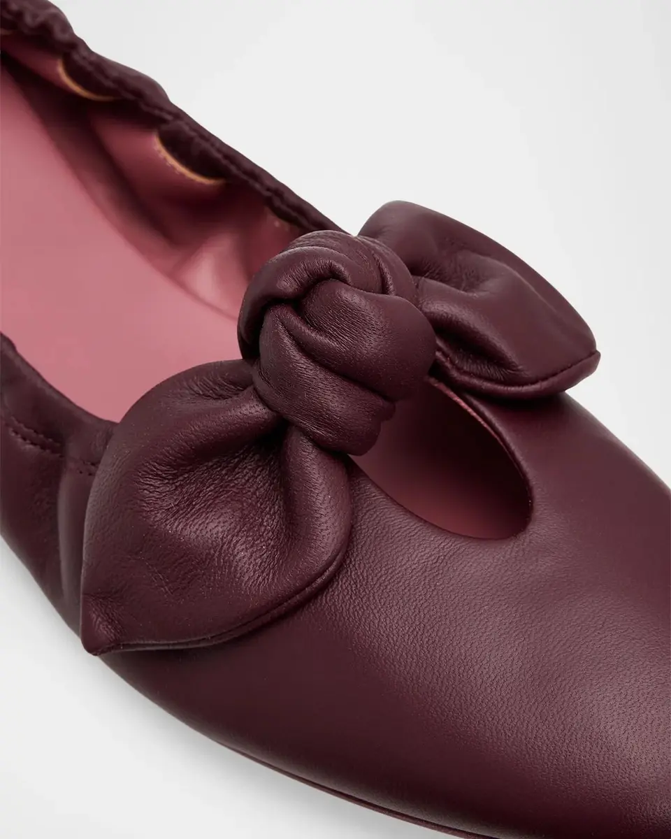 Zimmermann Carousel Leather Bow Ballerina Flats | Thumbnail 3 Zimmermann Carousel Leather Bow Ballerina Flats | Thumbnail 3