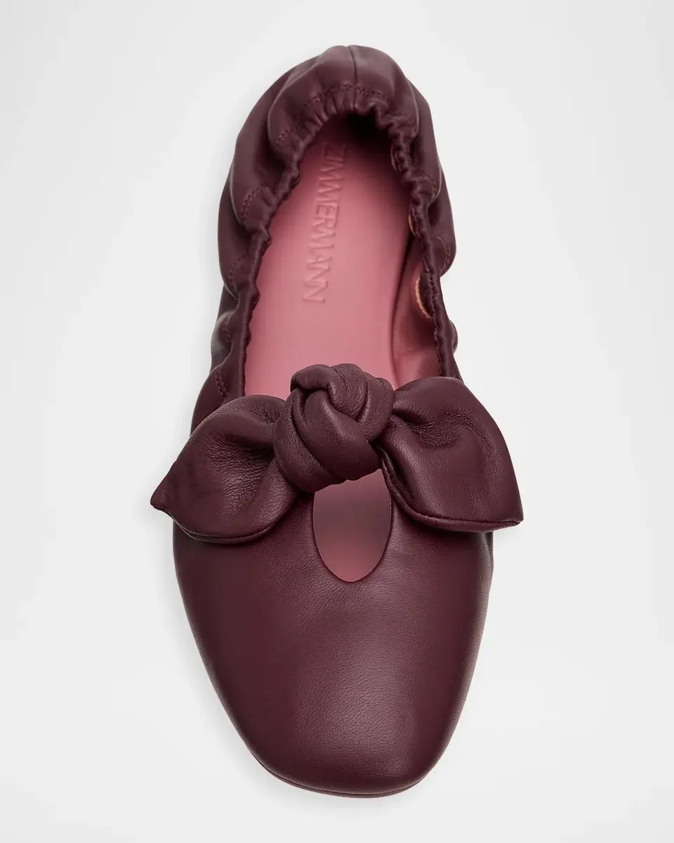 Zimmermann Carousel Leather Bow Ballerina Flats | Thumbnail 4 Zimmermann Carousel Leather Bow Ballerina Flats | Thumbnail 4