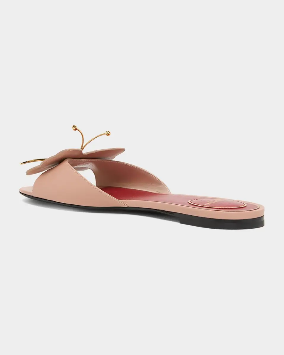 Valentino Garavani Flutterby Flat Slides | Thumbnail 4