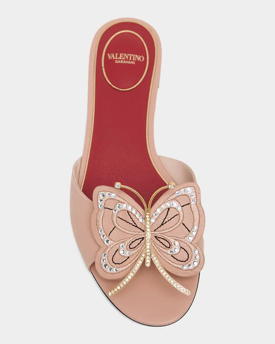 Valentino Garavani Flutterby Flat Slides | Thumbnail 6