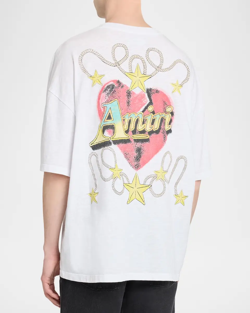 AMIRI Men's Heart Oversized T-Shirt | Thumbnail 3