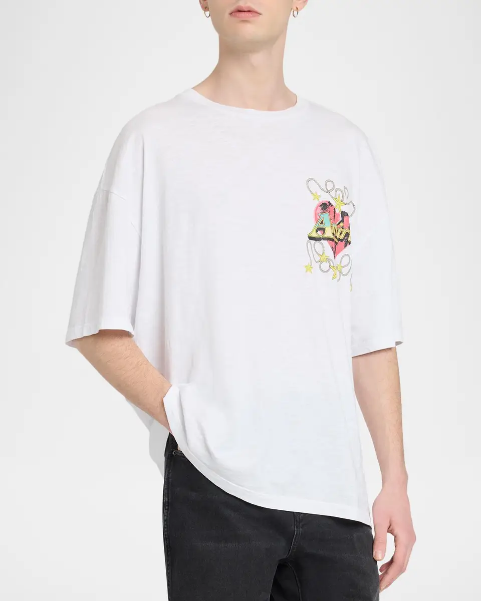 AMIRI Men's Heart Oversized T-Shirt | Thumbnail 4