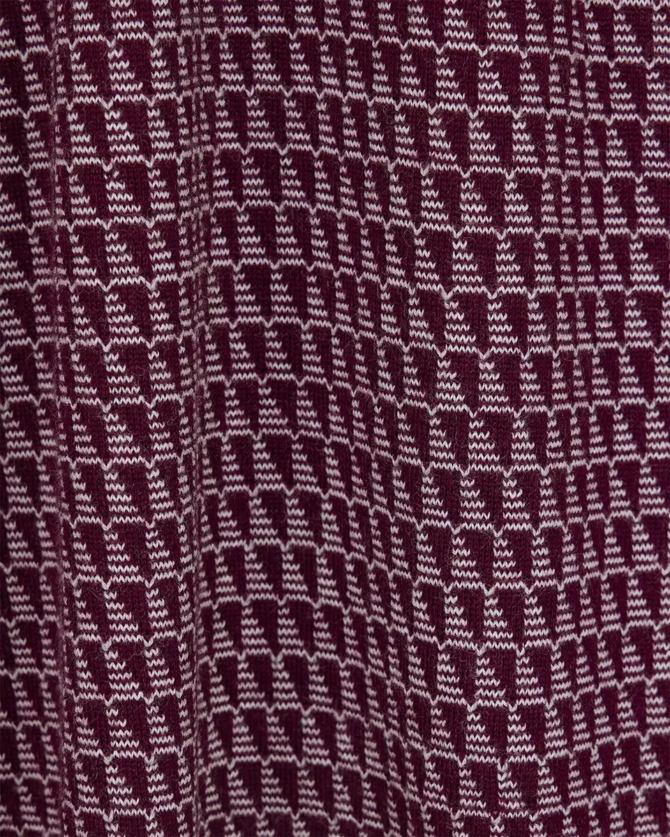 Emporio Armani Men's Geometric Wool Knit Johnny-Collar Polo Shirt | Thumbnail 6 Emporio Armani Men's Geometric Wool Knit Johnny-Collar Polo Shirt | Thumbnail 6