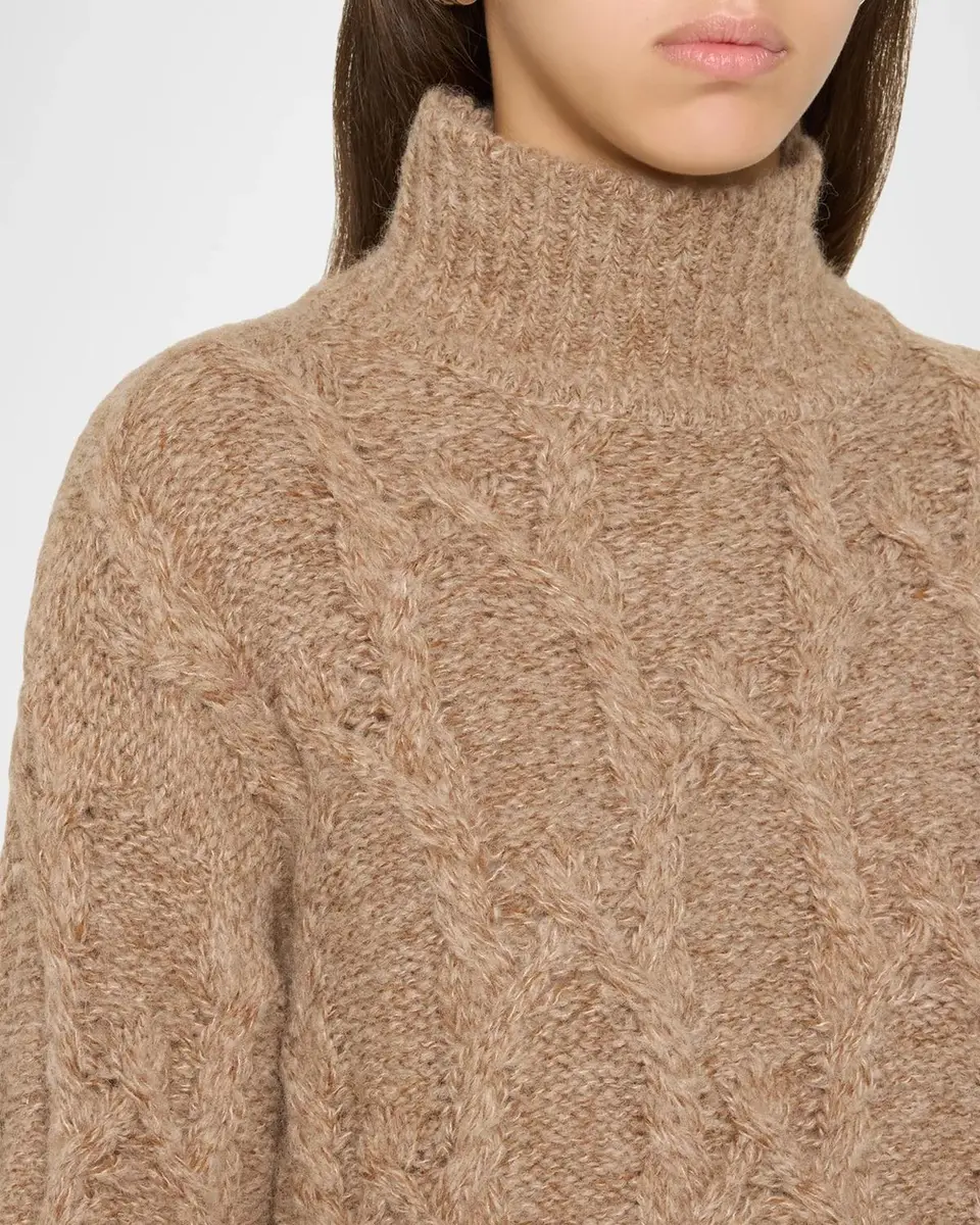 TANYA TAYLOR Opaline Cable-Knit Turtleneck Sweater | Thumbnail 5