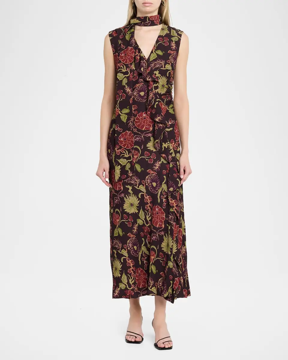TANYA TAYLOR Amelia Sleeveless Floral Scarf Dress | Thumbnail 2