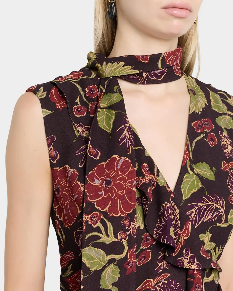 TANYA TAYLOR Amelia Sleeveless Floral Scarf Dress | Thumbnail 5
