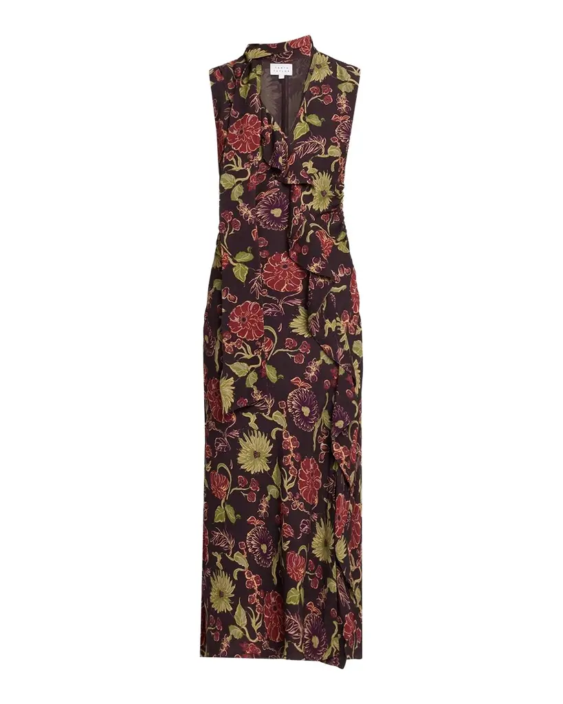 TANYA TAYLOR Amelia Sleeveless Floral Scarf Dress