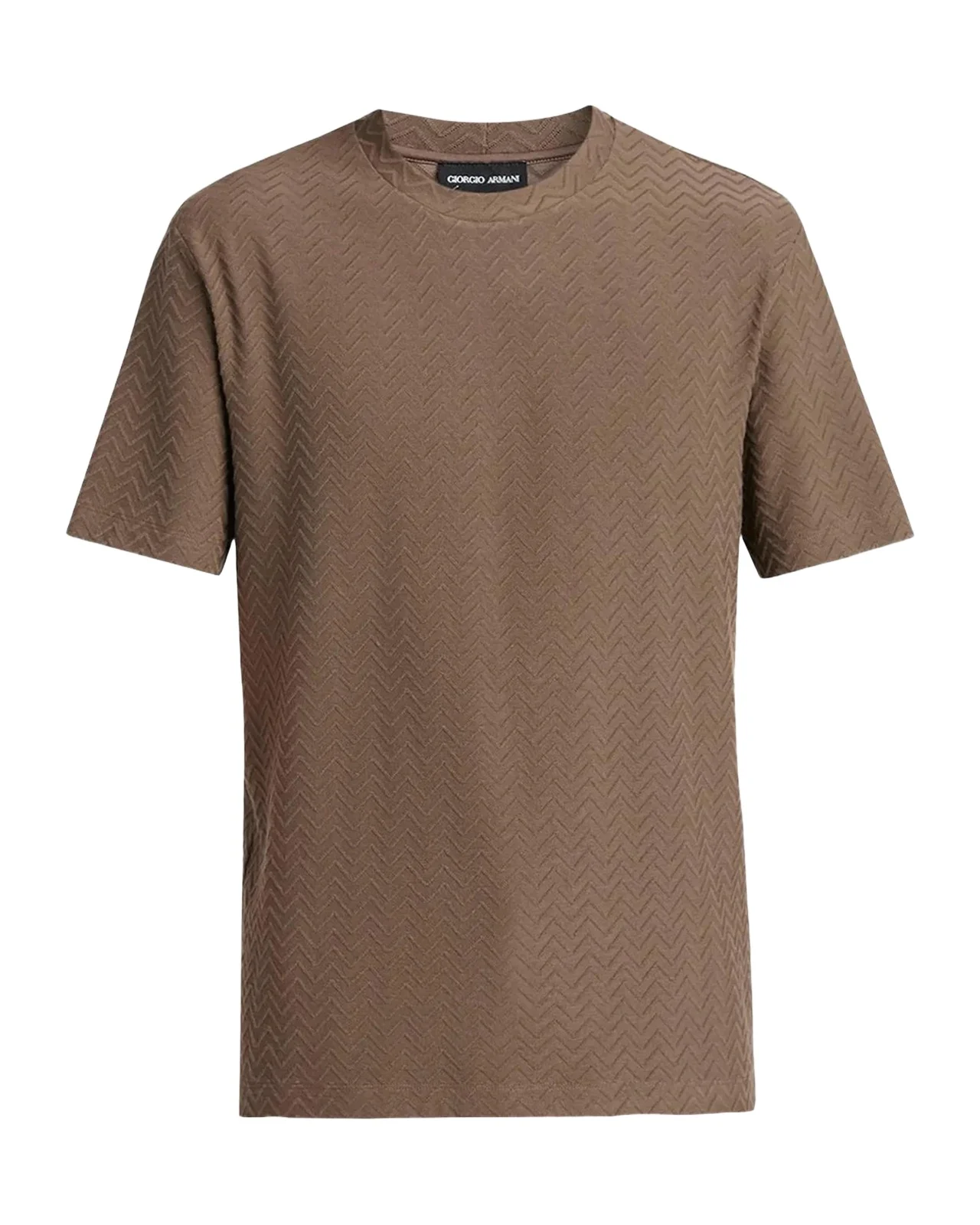 Men's Wool Textured Chevron Crewneck T-Shirt