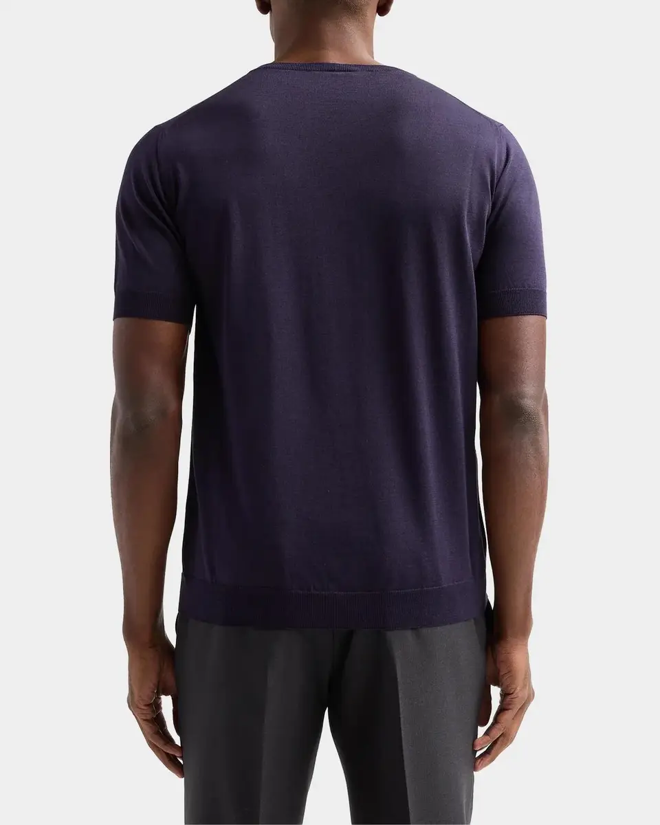 Giorgio Armani Men's Silk and Cotton Crewneck T-Shirt | Thumbnail 3 Giorgio Armani Men's Silk and Cotton Crewneck T-Shirt | Thumbnail 3