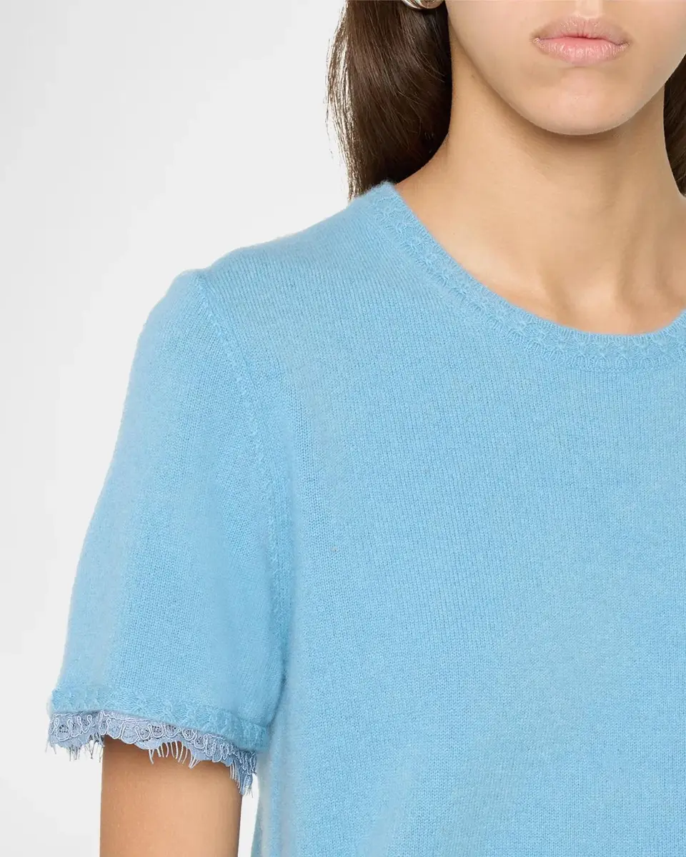 TANYA TAYLOR Dailey Cashmere Short-Sleeve Sweater | Thumbnail 5