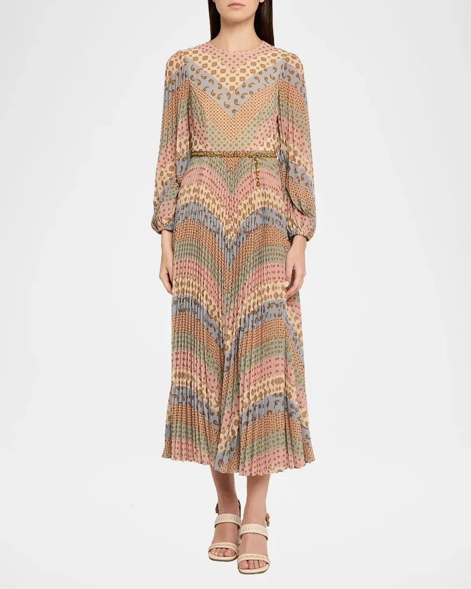 Zimmermann Sunray Long-Sleeve Midi Dress | Thumbnail 2 Zimmermann Sunray Long-Sleeve Midi Dress | Thumbnail 2