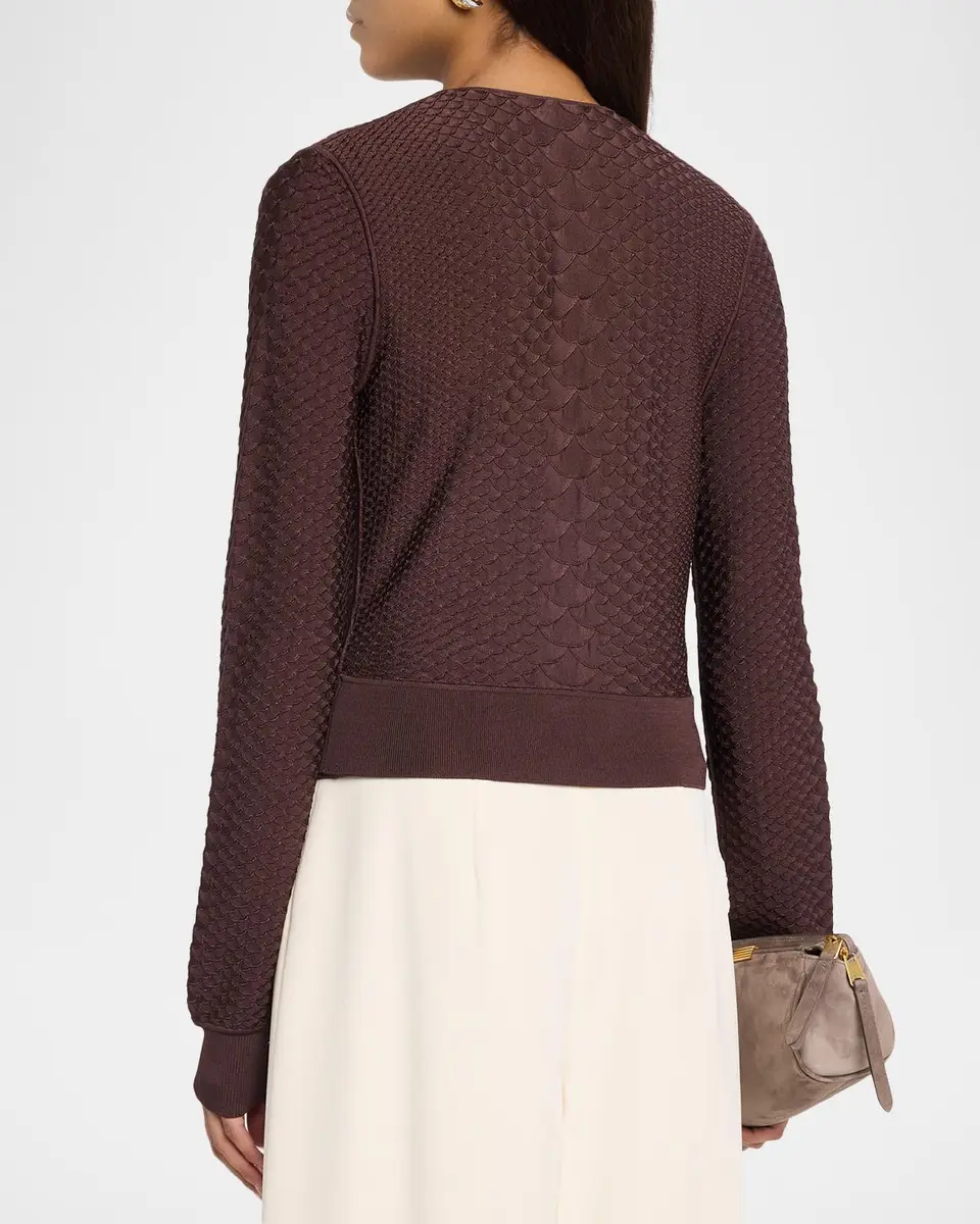 Adam Lippes Worth Viscose Knit Cardigan | Thumbnail 3 Adam Lippes Worth Viscose Knit Cardigan | Thumbnail 3