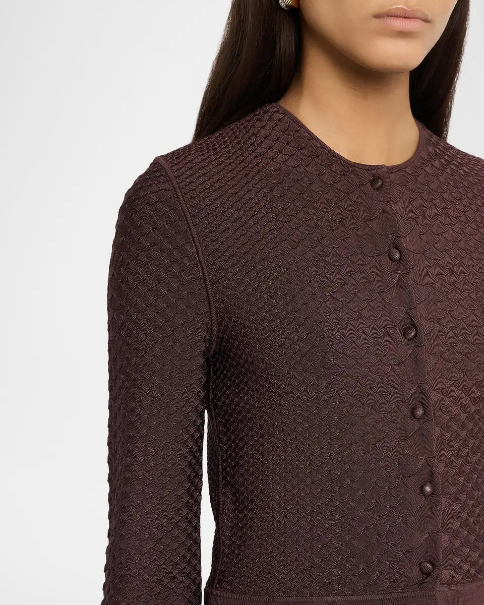 Adam Lippes Worth Viscose Knit Cardigan | Thumbnail 5 Adam Lippes Worth Viscose Knit Cardigan | Thumbnail 5