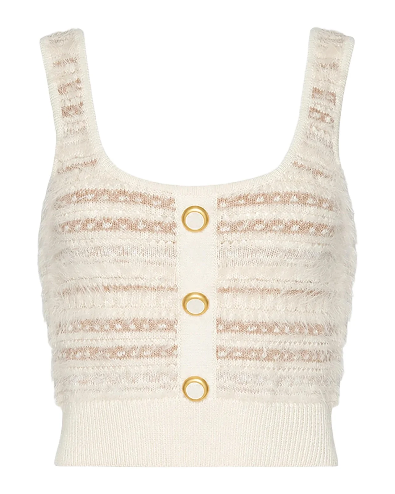 Galene Mixed-Stitch Sweater Tank Top Galene Mixed-Stitch Sweater Tank Top