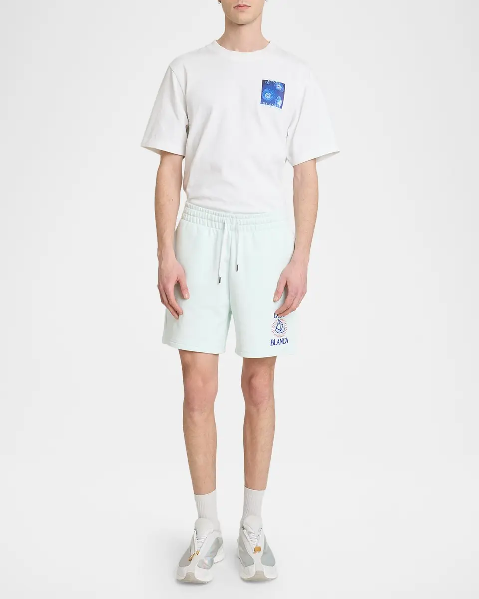 Casablanca Men's Celestial Pyramid Cotton Drawstring Shorts | Thumbnail 2