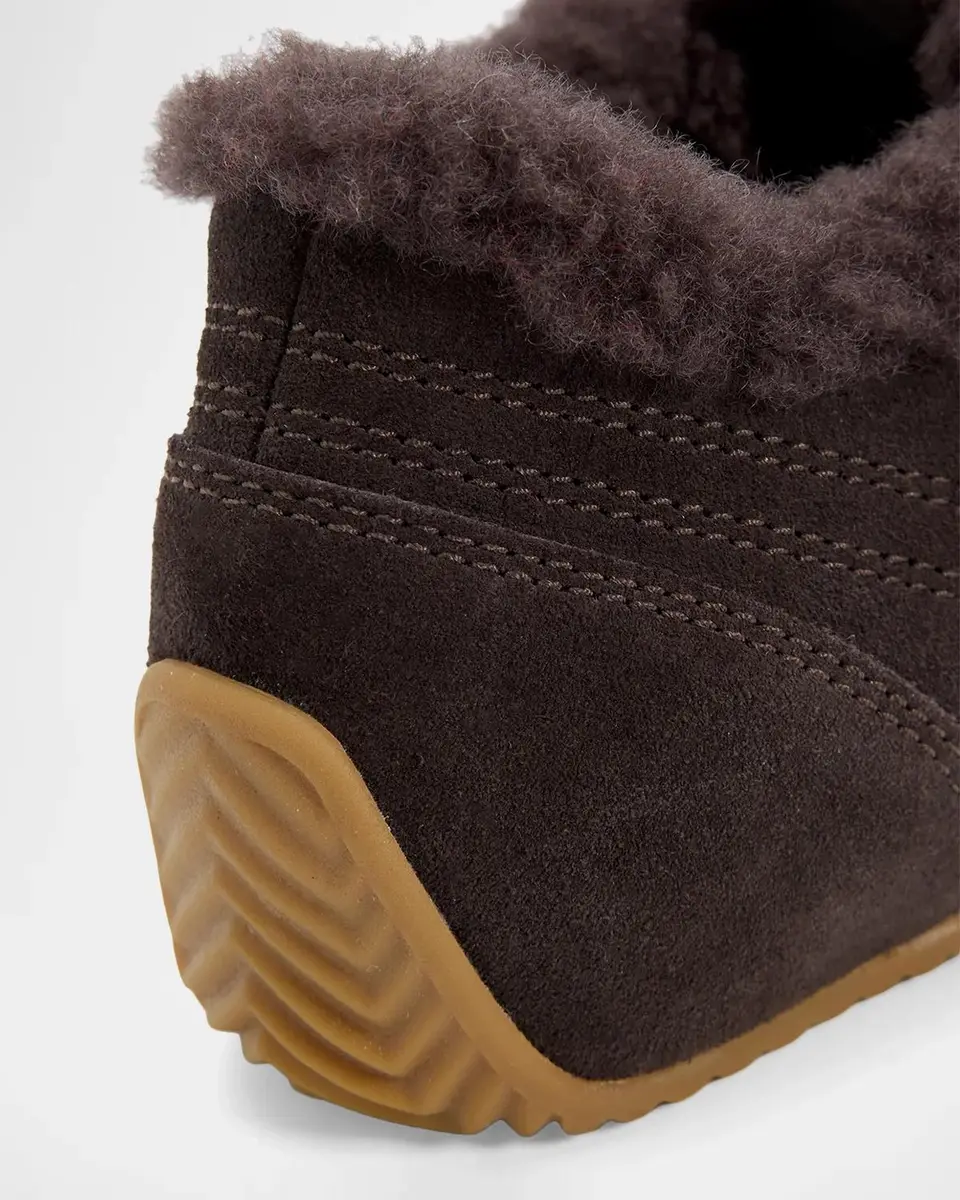rag & bone Retro Runner Suede Shearling-Lined Low-Top Sneakers | Thumbnail 3