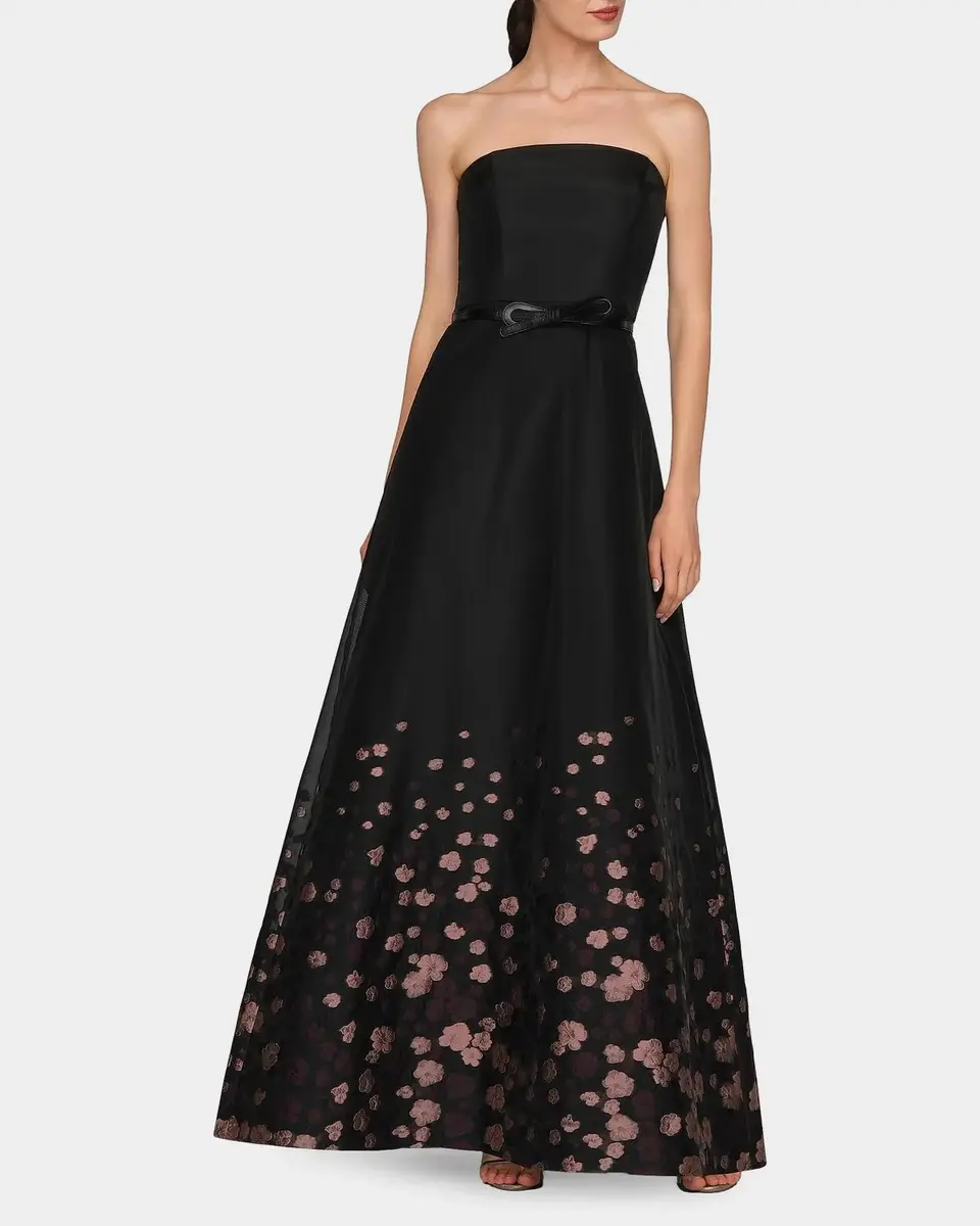 Kay Unger New York Elenora Floral Organza Ball Gown | Thumbnail 2