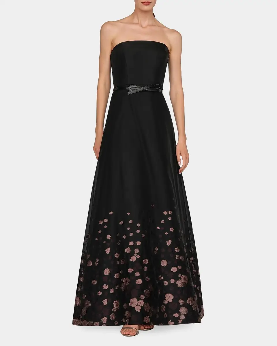 Kay Unger New York Elenora Floral Organza Ball Gown | Thumbnail 4